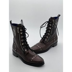 Amalfi‎ by Rangoni Barcellona Boot Fashion Boot Brown Leather Womens Size 8.5